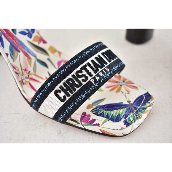 Dior TDJ Fantastica Black Blue Dway Heeled Sandal Ankle Strap Heel Pump 39.5 - Picture 6 of 14